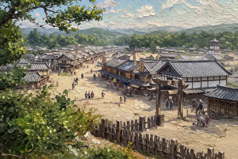 黄金色に染まる渓谷