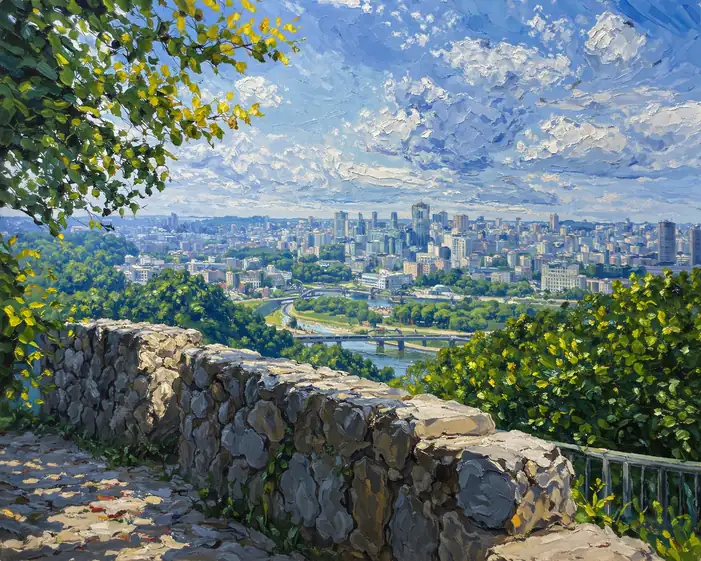 Overlooking the Urban Expanse