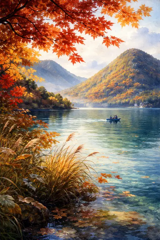 Rowing Through the Amber Reflection