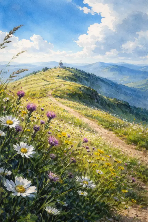 Pathway Through the Blooming Meadow