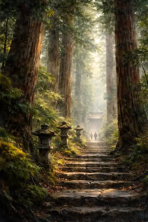 Mystic Ascent Through the Ancient Giants