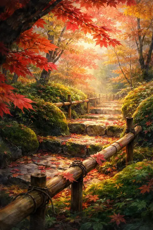 Ascension Through the Autumn Canopy
