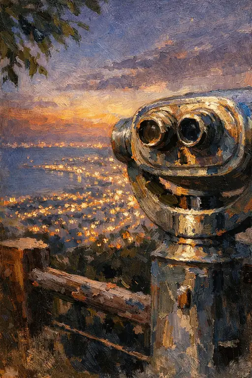 Twilight Gaze Over the Glowing Metropolis