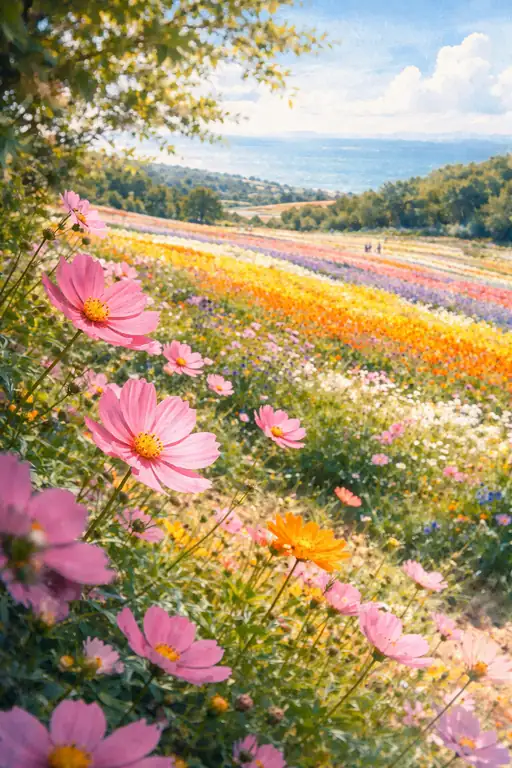 彩の風吹く花の丘