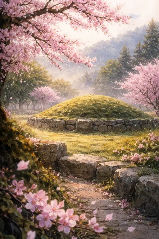桜花が包む悠久の眠り