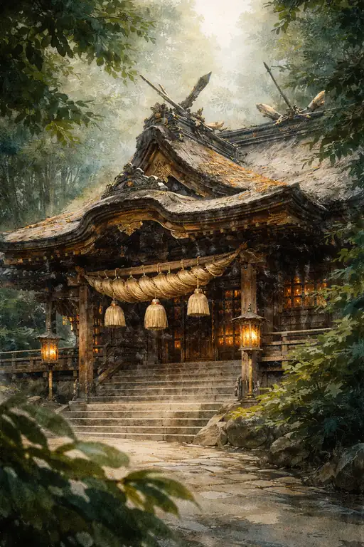 狐火が導く幽玄の森