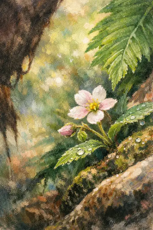 苔生す岩間の微かな目覚め