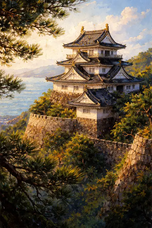 古き石垣のたもとで