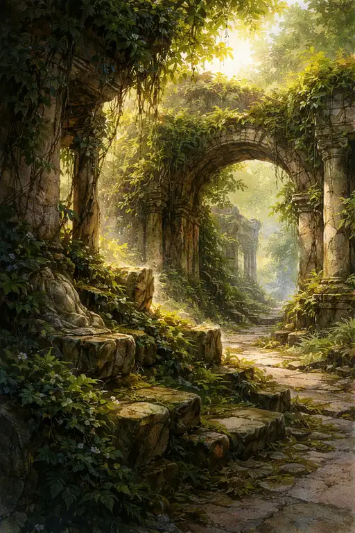 Nature's Reclaimed Archway