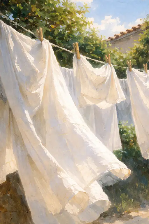 White Sheets in the Summer Breeze