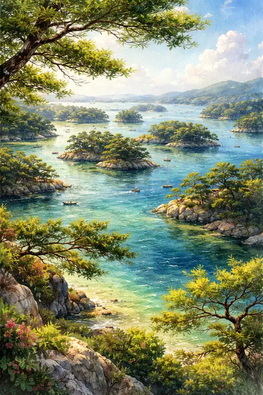 Sails Drifting in the Turquoise Haven