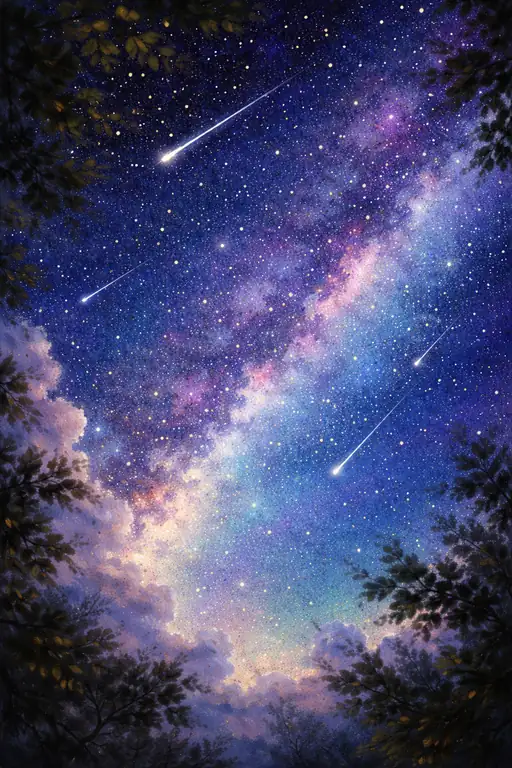 紫の帳を舞う流星の調べ