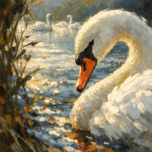 Golden Grace on the Lake