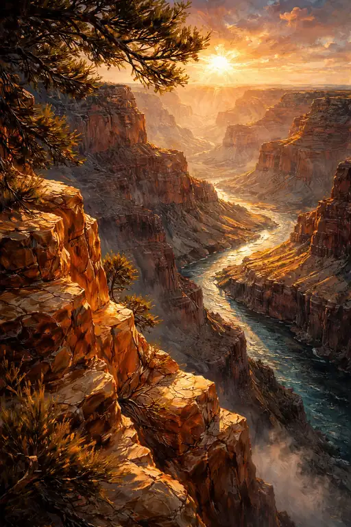 The Golden Hour of the Grand Canyon