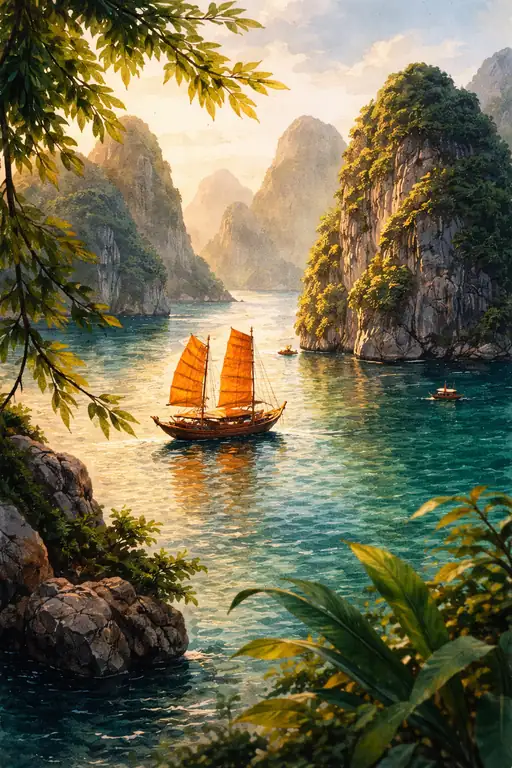 Sails Through Emerald Waters