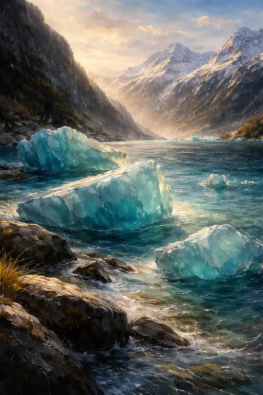 Azure Pulse of the Ancient Ice