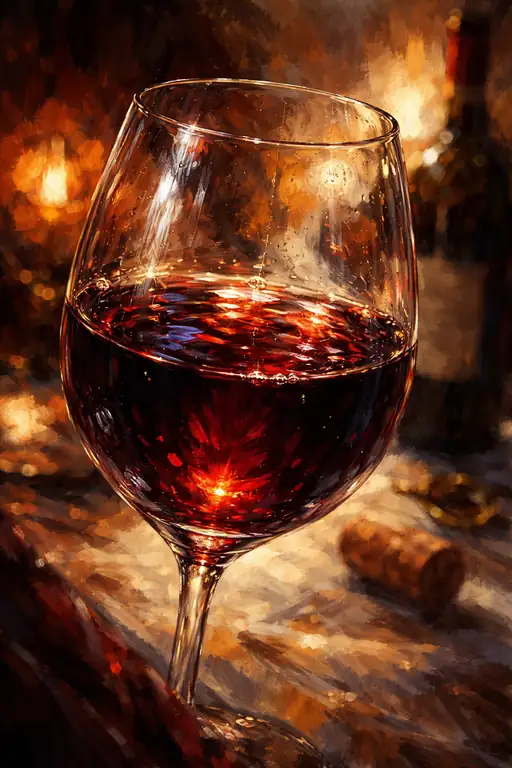 Crimson Wine Reflections