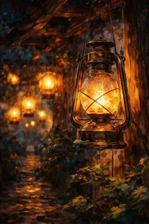 Night Garden Golden Lantern