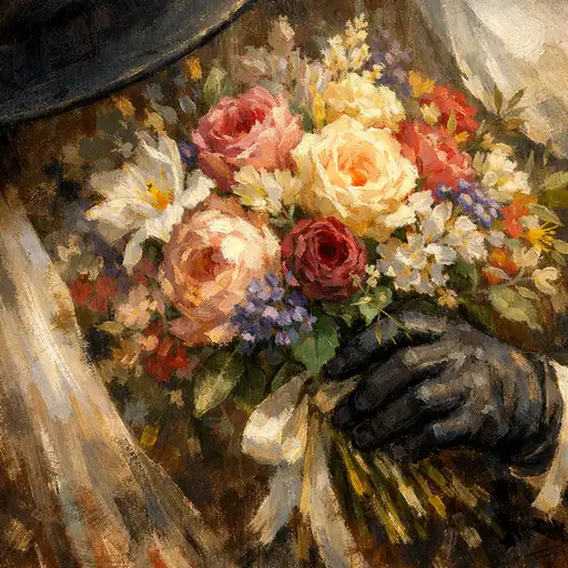 黒手袋と薫り立つ薔薇
