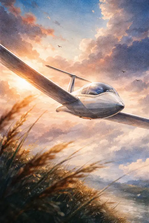Golden Glide: The Silent Wings of Dusk