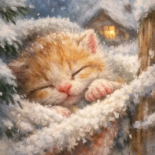 粉雪の微睡み、暖かな幻