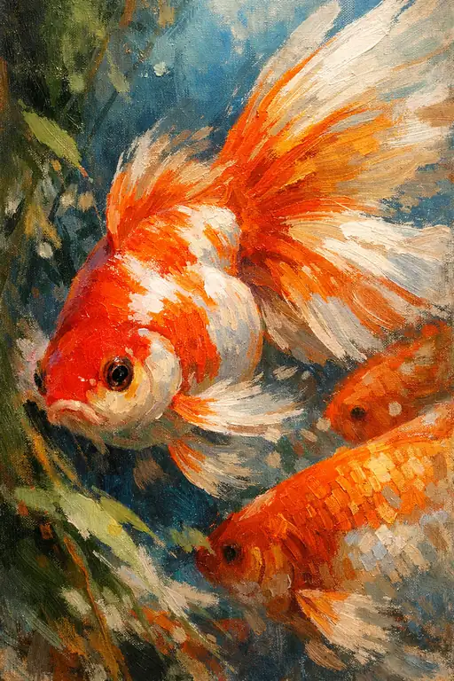 Rhythmic Current: The Delicate Dance of Goldfish