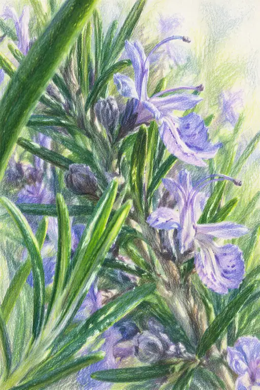 Detailed Purple Rosemary