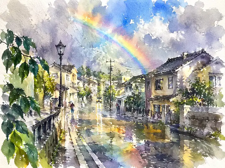 雨上がりの光