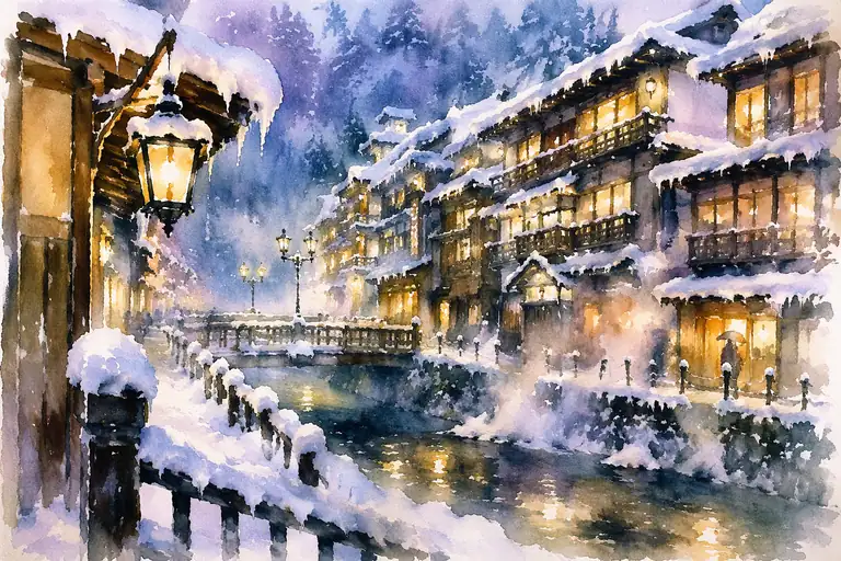 雪の郷に灯る暮明のささやき