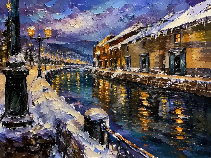 Night Illusions on the Frozen Canal