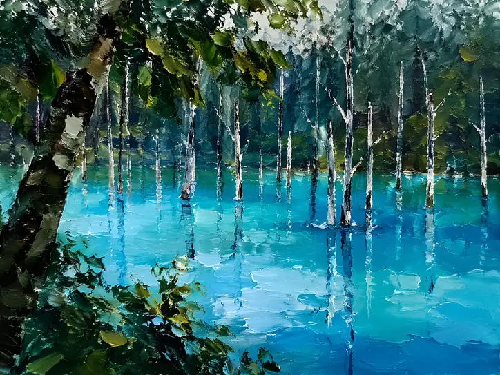 The Silent Mirror of the Withered Forest
