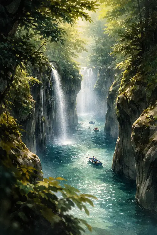 Journey Through the Canyon of White Veils