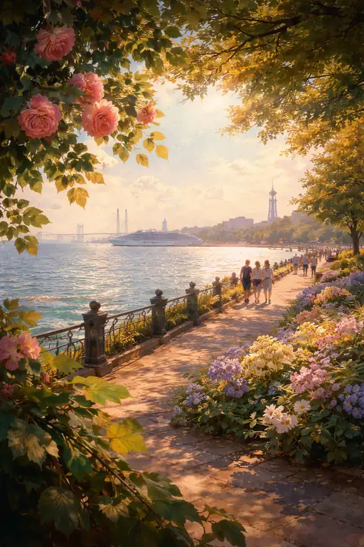 Stroll Through the Sunlit Promenade
