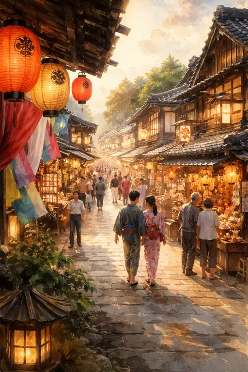 夕暮れの灯火