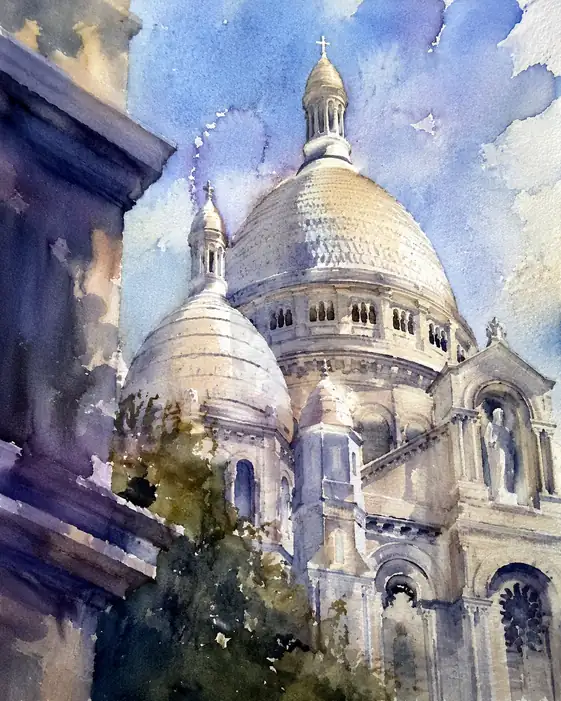 Sacré-Cœur: Ascending into the Violet Sky