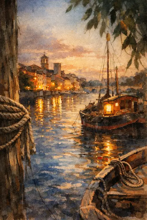 Twilight Harmony in the Harbor