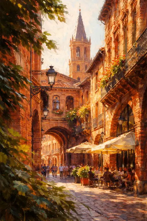 Summer Shadows in the Piazza