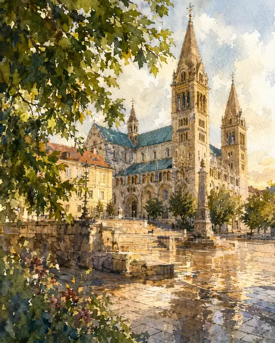 Golden Cathedral After the Rain