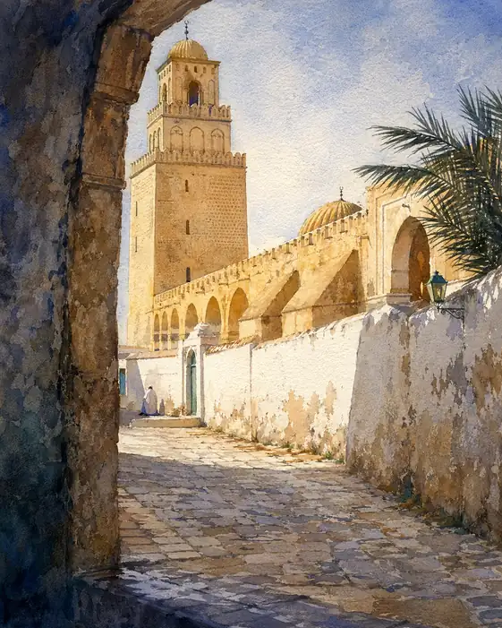 Echo of Prayer from the Sun-Drenched Arch