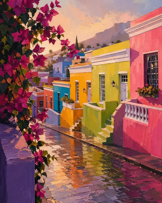 Symphony of Color on a Morning Lane