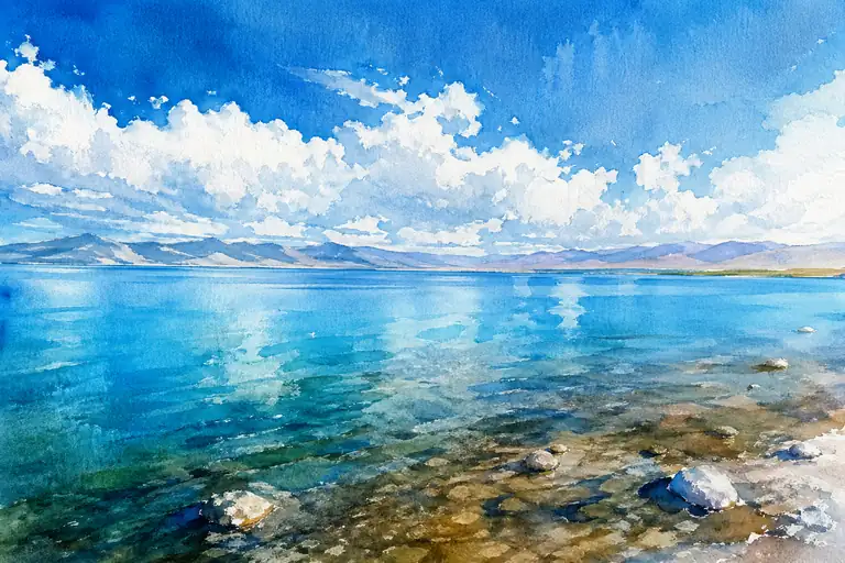 Mirror of the Infinite Blue