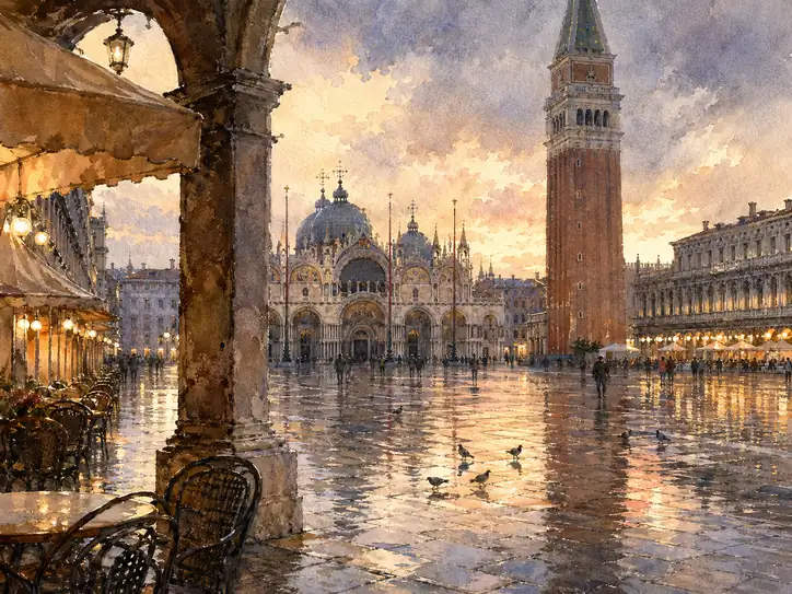 San Marco Reflected in a Golden Mirror