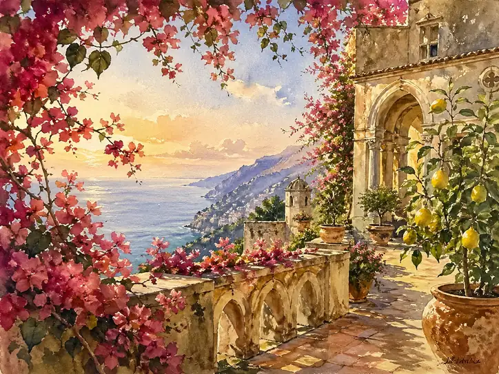Twilight's Embrace in the Garden of Light