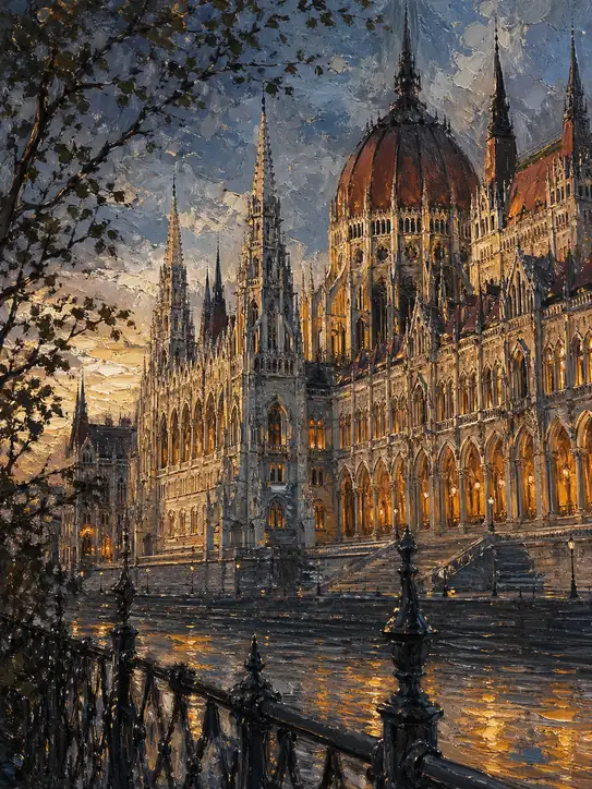 The Gilded Sentinel in Twilight