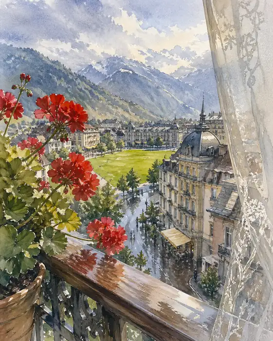 The Balcony's Scarlet Whisper