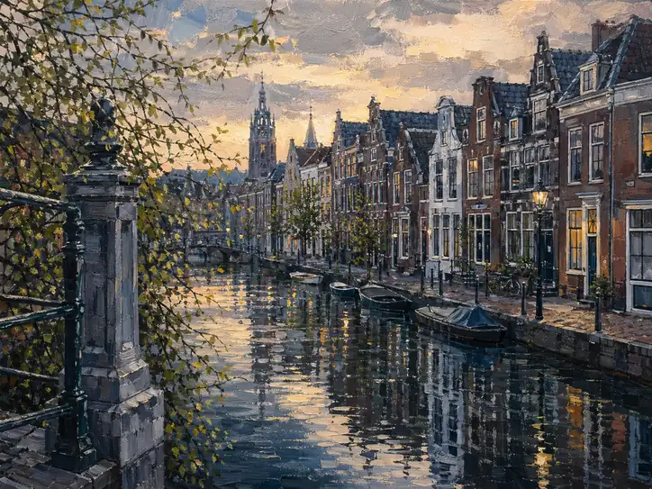 Golden Whispers of the Twilight City