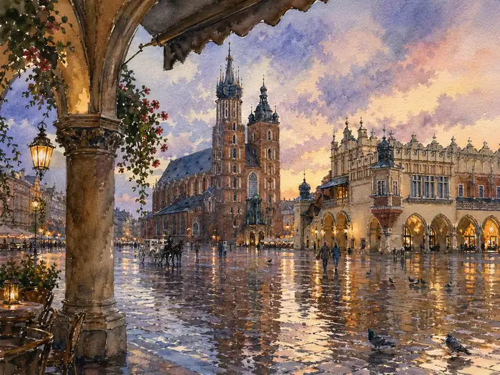 Embraced by the Twilight of Krakow