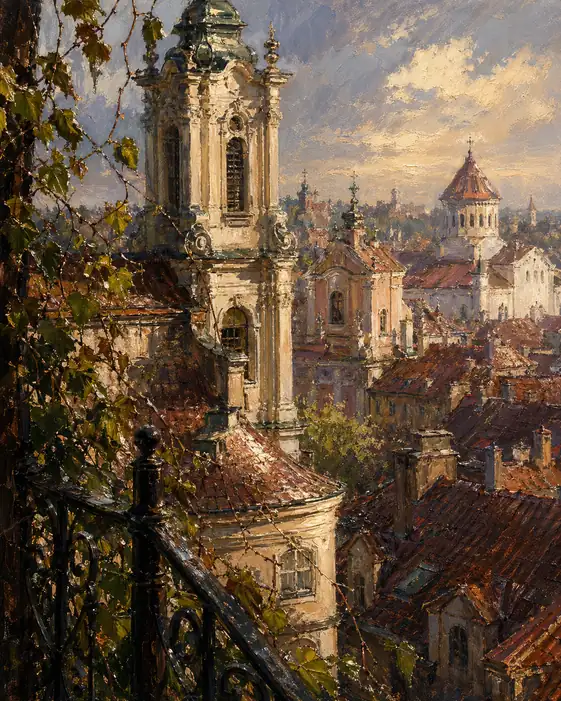 Majestic Cityscape at Golden Hour