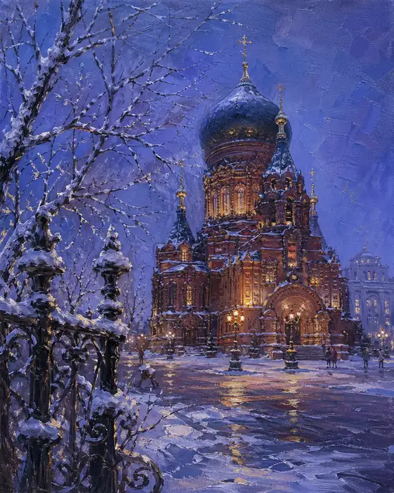 Sanctuary of Light in the Frozen Night