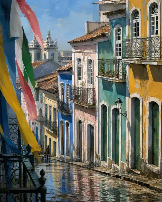 The Vibrant Rain of Pelourinho